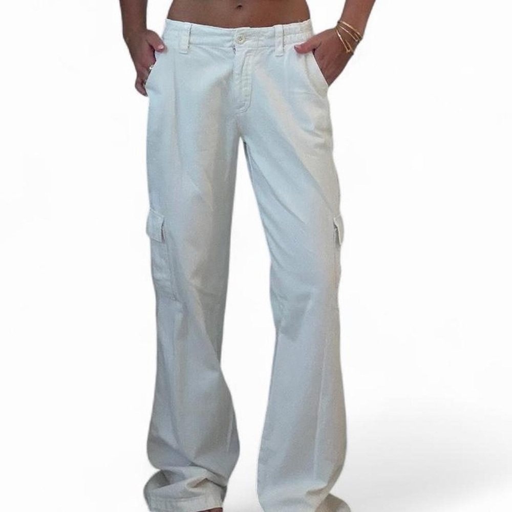 Creme Cargo Pants